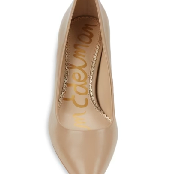 Sam Edelman Nude Beige Leather Kitten Heel Pump - Picture 3 of 3